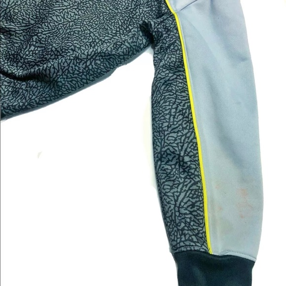 Nike Air Jordan Elephant Print Volt/Grey Hoodie - Picture 6 of 8